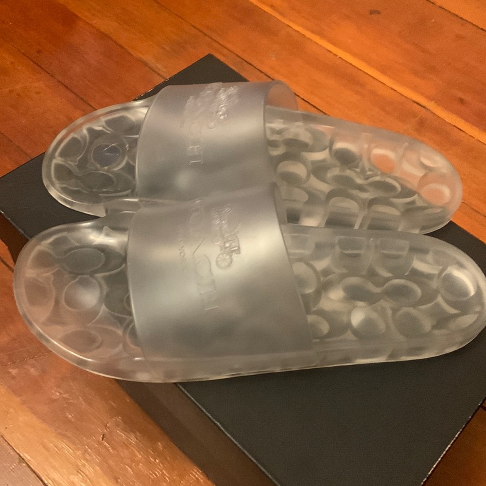 Coach clear sandals